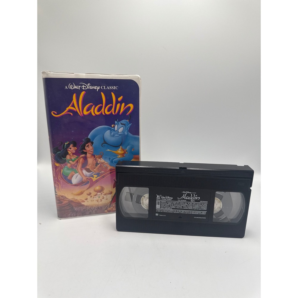Walt Disney Classic‎ Aladdin VHS 1993 Black Diamond Clamshell Case 1662